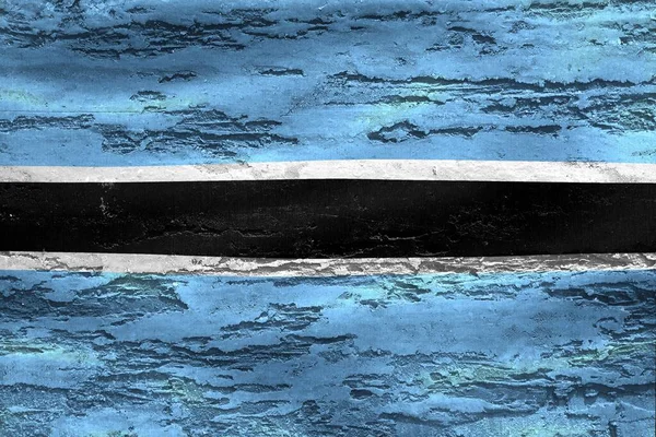 Botswanas Flagga Väggen — Stockfoto