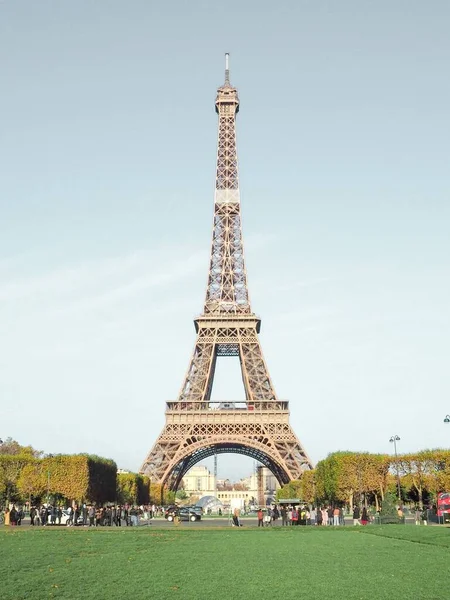 Солнечный День Эйфелевой Башне Париже Франция — стоковое фото