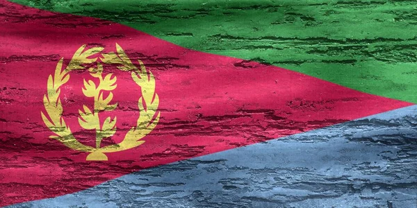 Una Bandera Nacional Eritrea Fondo Pared Grunge —  Fotos de Stock