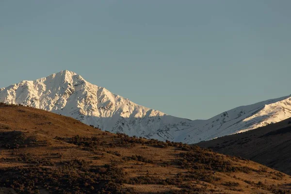 Uma Bela Vista Ben Lomond Neve Nascer Sol Queenstown Nova — Fotografia de Stock