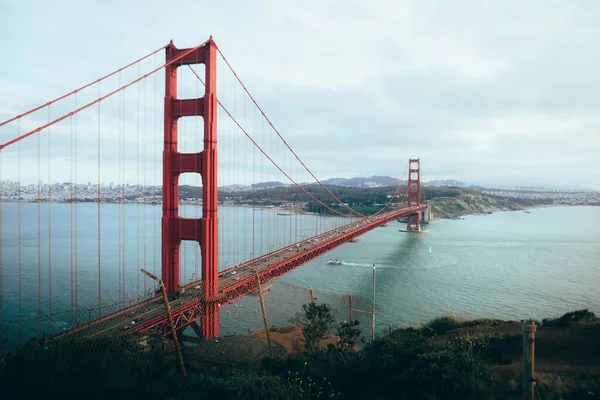 Una Hermosa Vista Del Puente Golden Gate Desde Los Marin —  Fotos de Stock