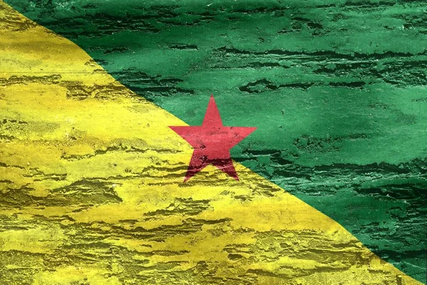 フランス領ギニアの国旗を木版で描いたもの — ストック写真