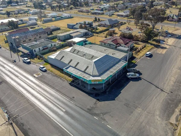 Vue Aérienne Une Belle Petite Ville Deepwater Australie — Photo