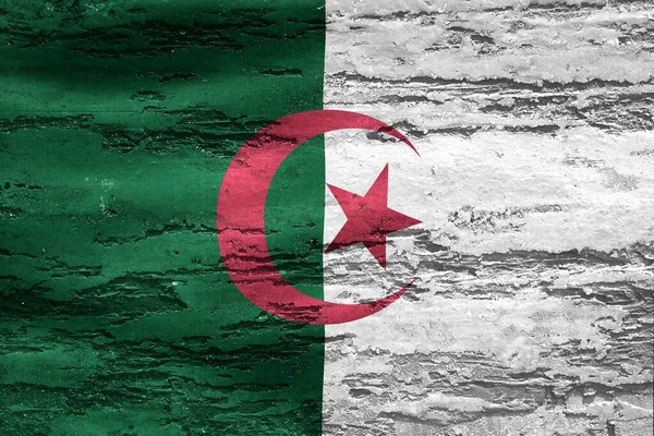 National Flag Algeria Grunge Wall Background — Stock Photo, Image