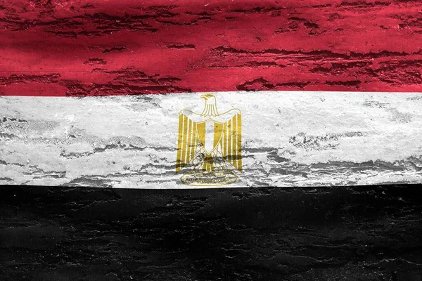 Národní Vlajka Egypta Pozadí Grunge Zdi — Stock fotografie