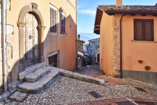 Ruas Estreitas Uma Cidade Antiga Aldeia Veroli Região Lácio Itália — Fotografia de Stock