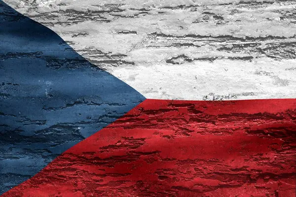Bandeira Nacional Tchecoslováquia Fundo Muro Grunge — Fotografia de Stock