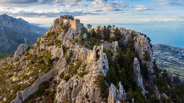 Kıbrıs Rum Kesimi Nin Karmi Kentindeki Hilarion Kalesi Tepesi Nin — Stok fotoğraf