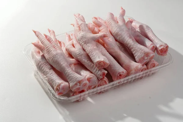 Closeup Raw Chicken Feet Piled Each Other — Stock Photo, Image