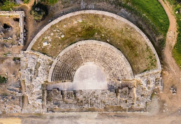 Nea Paphos Arkeolojik Sahasının Havadan Görünüşü — Stok fotoğraf