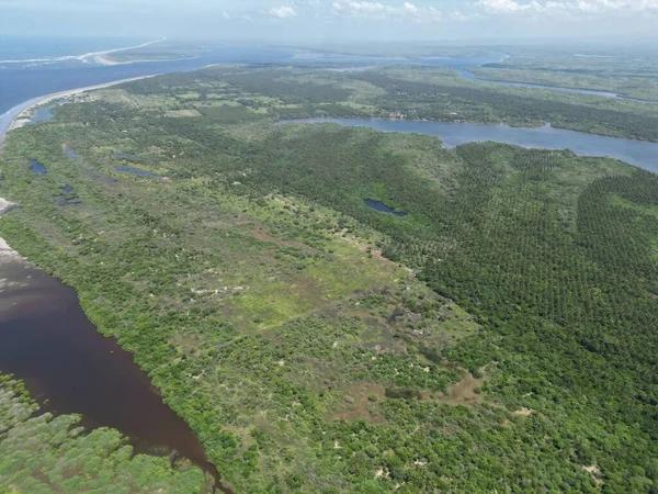 Вид Воздуха Эль Эспино Усулутан Сальвадор Центральную Америку — стоковое фото