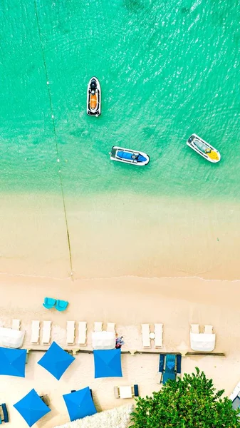 Uma Bela Vista Praia Caribenha Durante Verão — Fotografia de Stock