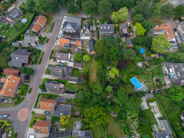 Aerial Shot Rows Houses Trees Suburb — Stock Photo, Image