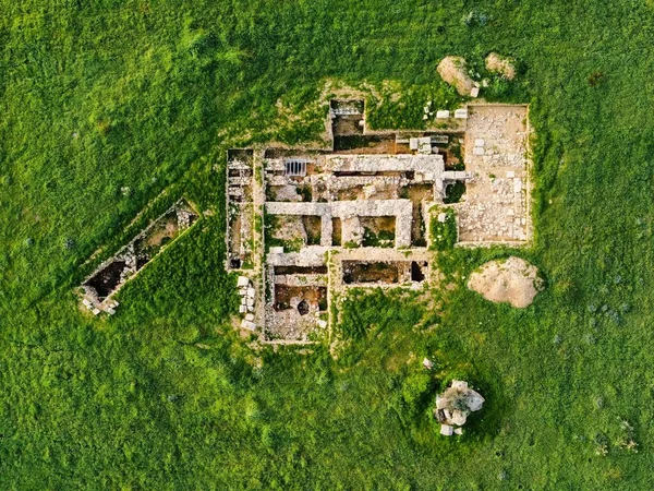 Uma Vista Aérea Sítio Arqueológico Nea Paphos — Fotografia de Stock
