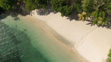 Yaz boyunca Karayip sahilinin güzel bir manzarası.