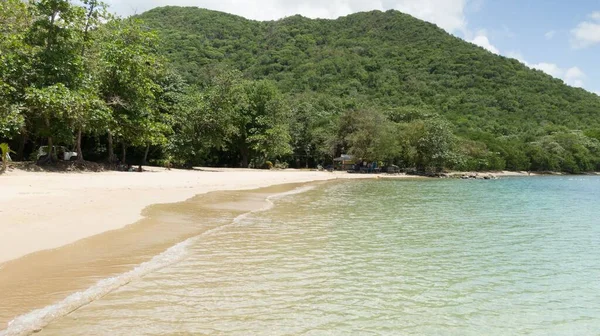 Uma Bela Vista Praia Caribenha Durante Verão — Fotografia de Stock