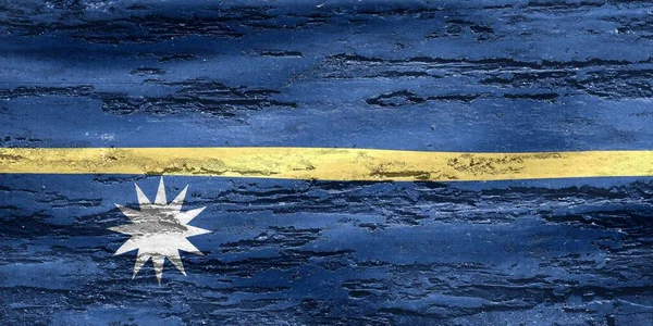 Ilustrace Vlajky Nauru Realistický Vlající Textilní Prapor — Stock fotografie