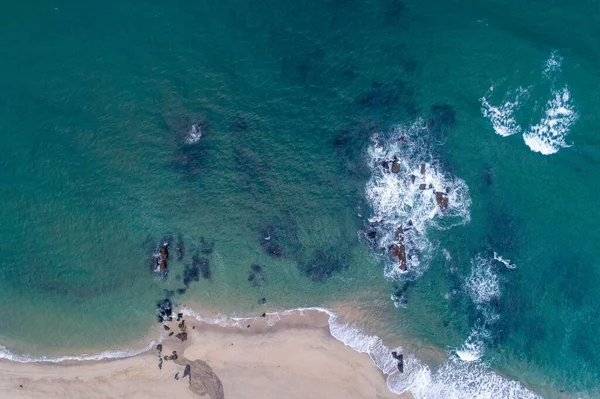 Вид Пляж Безпілотника Невеликим Воднем — стокове фото