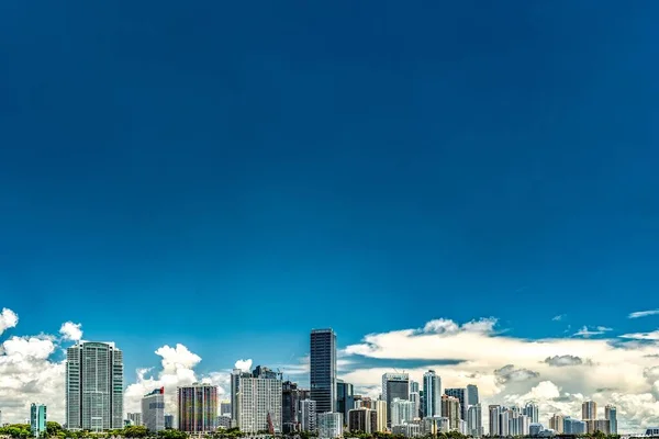 Beautiful Cityscape View High Modern Buildings Cloudy Sky Miami Usa — Stock Photo, Image