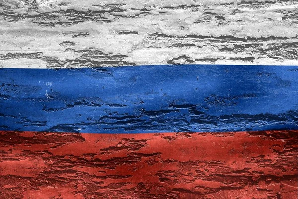 Uma Ilustração Uma Bandeira Russa Bandeira Tecido Ondulante Realista — Fotografia de Stock