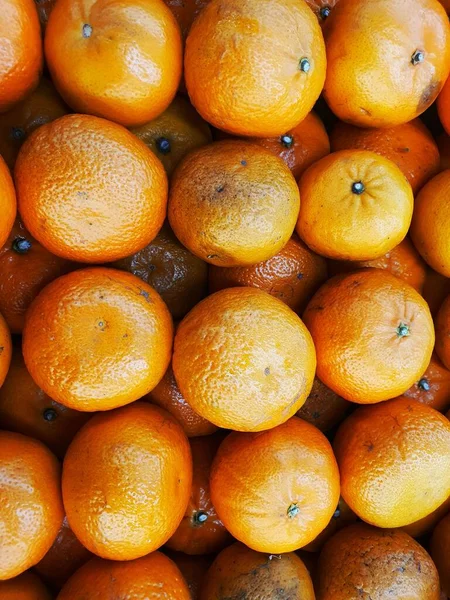 Fresh Mandarin Oranges Texture Tangerines Background Big Bunch Ripe Tangerines — Stock Photo, Image