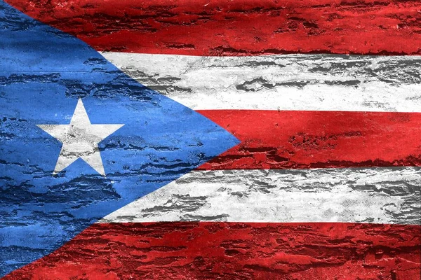 Bandera Puerto Rico Bandera Tela Ondeante Realista — Foto de Stock