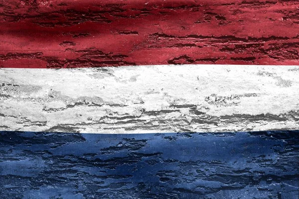 Bandera Holanda Bandera Tela Ondeante Realista —  Fotos de Stock