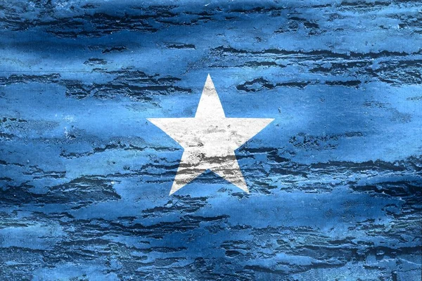 索马里国旗的3D图解 现实的挥动面料国旗 — 图库照片