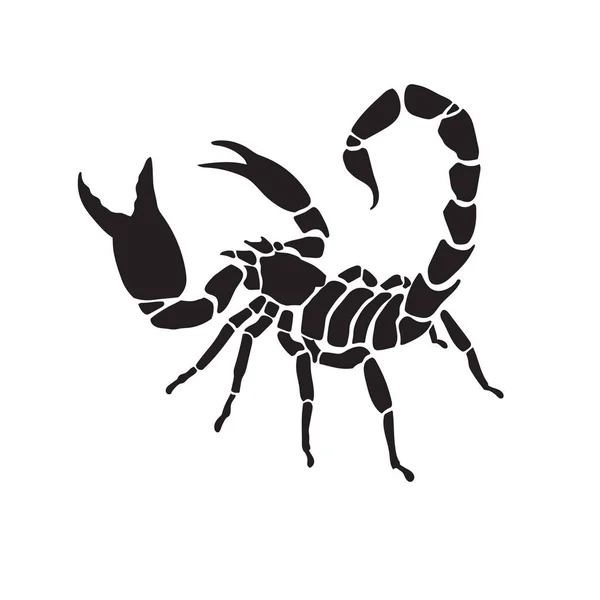 Scorpion Icon Isolated White Background — Stock Vector