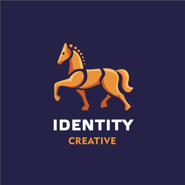 An identity creative logo background with horse