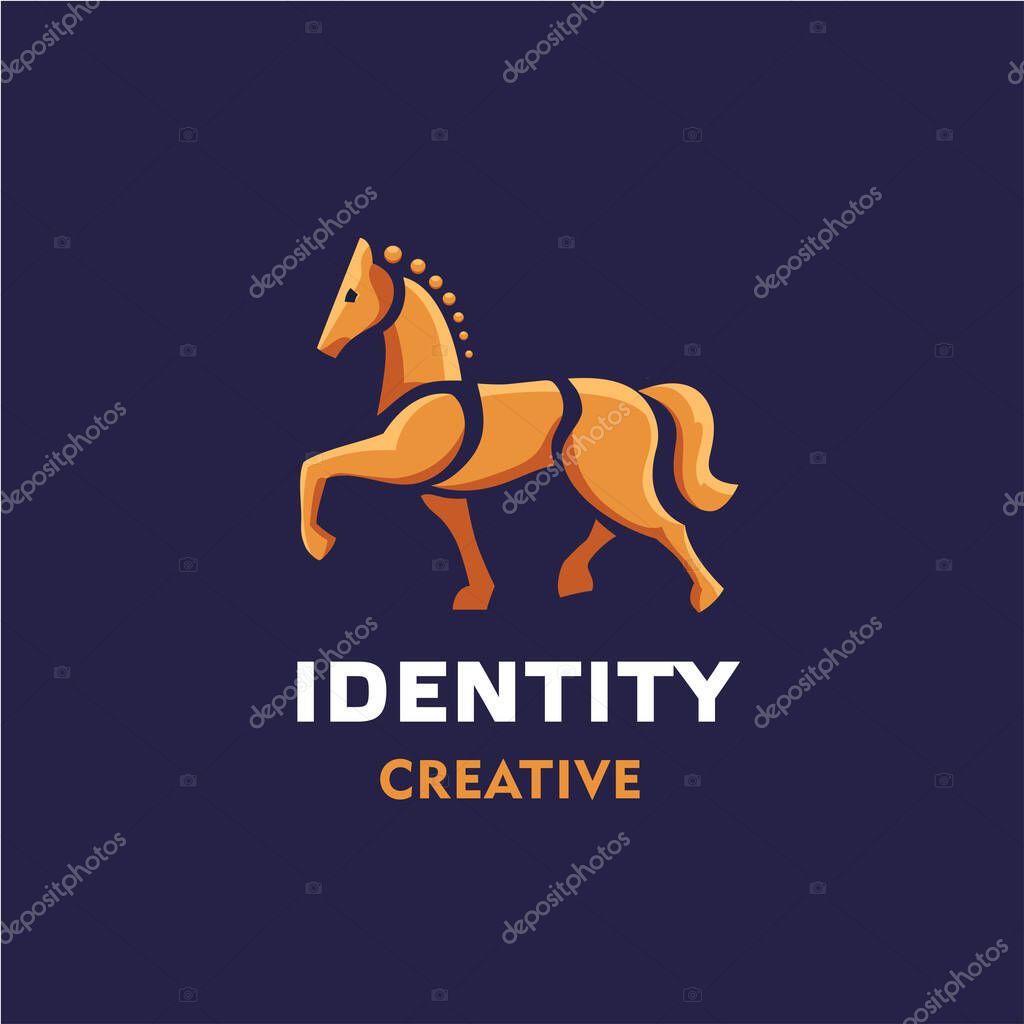 An identity creative logo background with horse