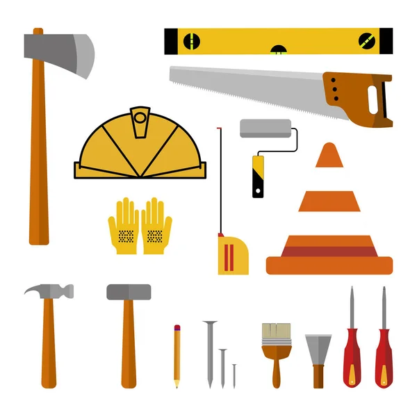 Illustration Construction Tools Set — Stock Vector