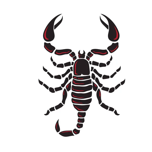 Scorpion Ikon Isoleret Hvid Baggrund – Stock-vektor