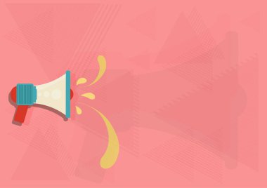 Megafonun su damlalarını fırlatıp anons edişinin bir çizimi