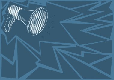 Gürültülü bir Megafon Hoparlörü Duyuru Yapıyor