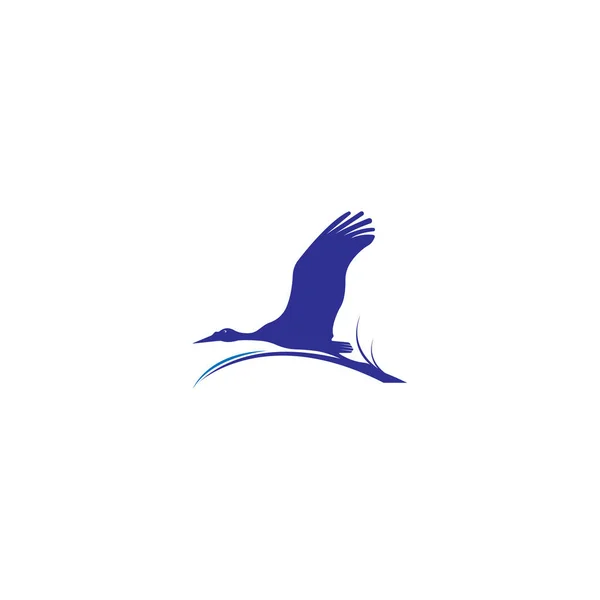 Logo Pájaro Azul Con Hermoso Diseño Aislado Sobre Fondo Blanco — Vector de stock