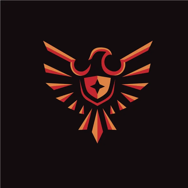 Diseño Vectorial Logotipo Forma Águila Con Una Estrella Centro Sobre — Archivo Imágenes Vectoriales