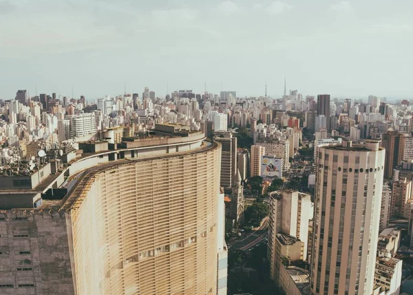 Una Panoramica Veduta Aerea Dell Architettura San Paolo Brasile — Foto Stock