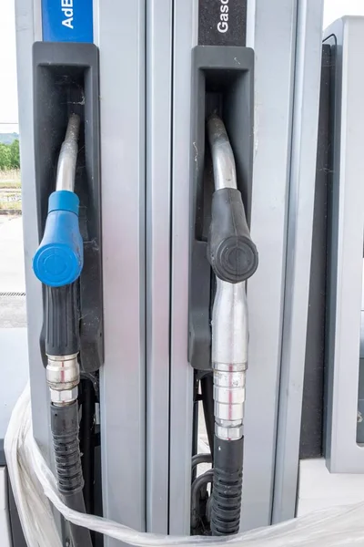 Üzemanyag Szivattyúk Válság Miatt Bezárt Benzinkútnál — Stock Fotó