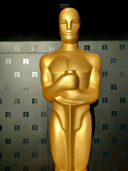 Uma Estátua Oscar Exposição Museu Academia Imagens Wilshire Blvd — Fotografia de Stock