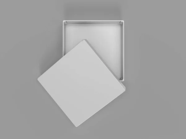 Una Ilustración Del Embalaje Caja Blanca — Foto de Stock