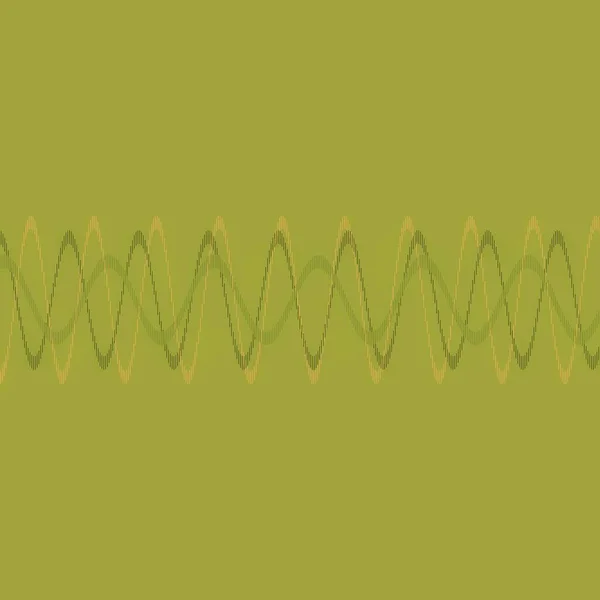 抽象的な多色のハーフトーン滑らかなカラフルな音楽サウンドパルスと複数の重なり合う波線スペクトルの背景にある正弦波 — ストック写真