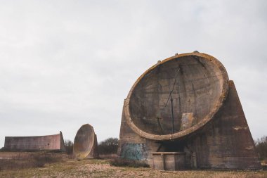 Denge, Birleşik Krallık 'taki ses aynaları. Radardan önce uçakları dinlemek için kullanılan yapılar