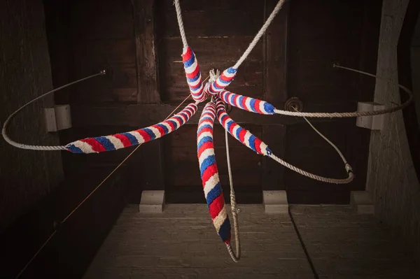 Ropes Ringing Bells Michael Church Steeple Claydon England — Stock Photo, Image