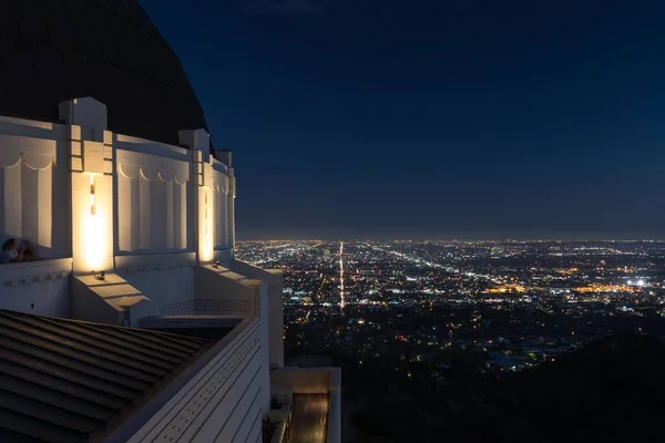 Uitzicht Stad Nachts Met Stadsverlichting — Stockfoto