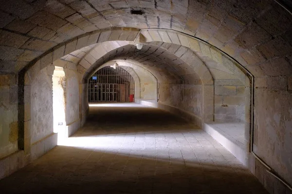 Stone Corridor Underground Windows — Stock Photo, Image