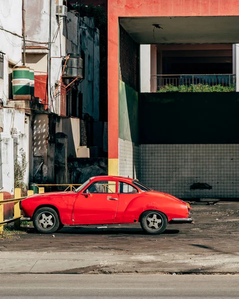 Röd Klassisk Sportbil Havanna — Stockfoto