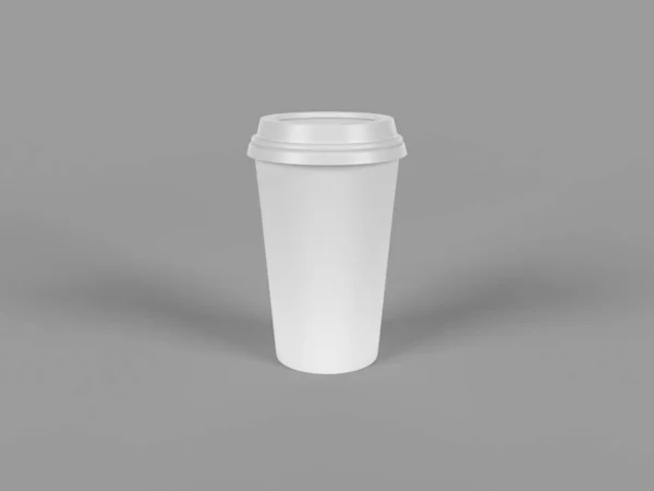 Una Ilustración Las Tazas Café Blanco Sobre Fondo Sólido — Foto de Stock