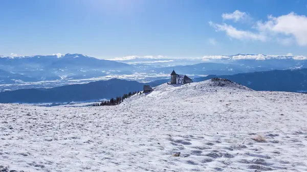 Condiciones Senderismo Perfectas Buen Tiempo Con Mucha Nieve Seckauer Alpen — Foto de Stock