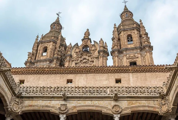 Gezicht Gotische Binnenplaats Van Het Huis Van Schelpen Salamanca Spanje — Stockfoto